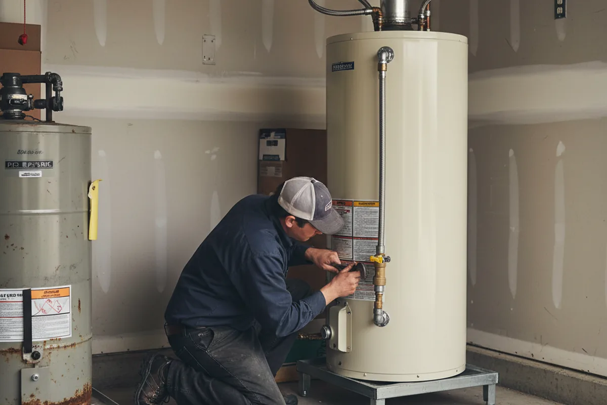 Water heater and shutoff valve replacement in Allendale